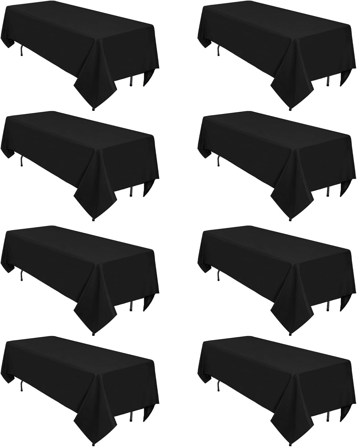 Detalle de Heneger 8 Pack Black Tablecloths 60 x 102