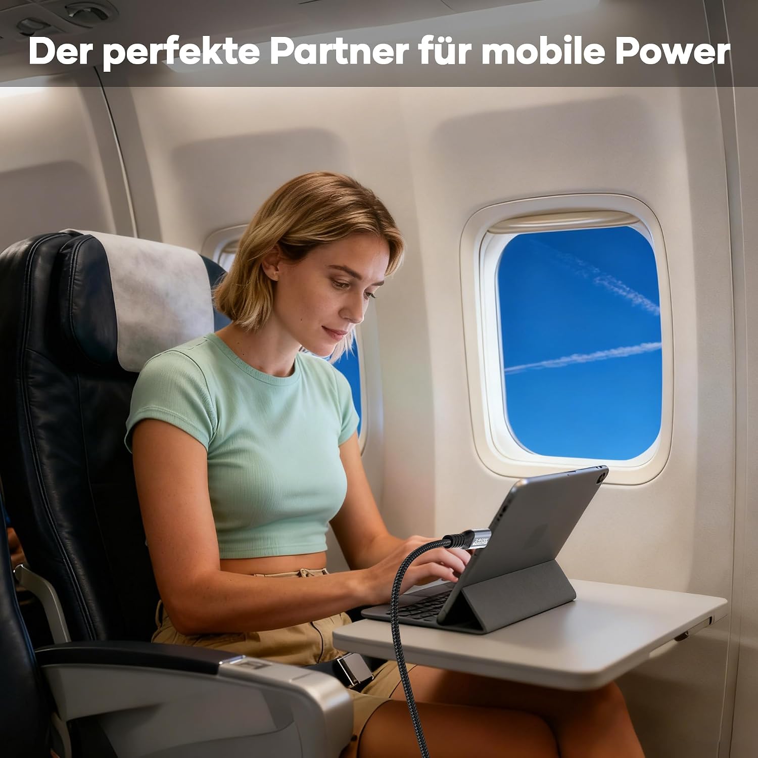 Thumbnail 1 de USB-C Datenkabel 1 m – 20 Gbit/s, 240 W PD3.1, 4K/144 Hz Output, USB-C zu USB-C