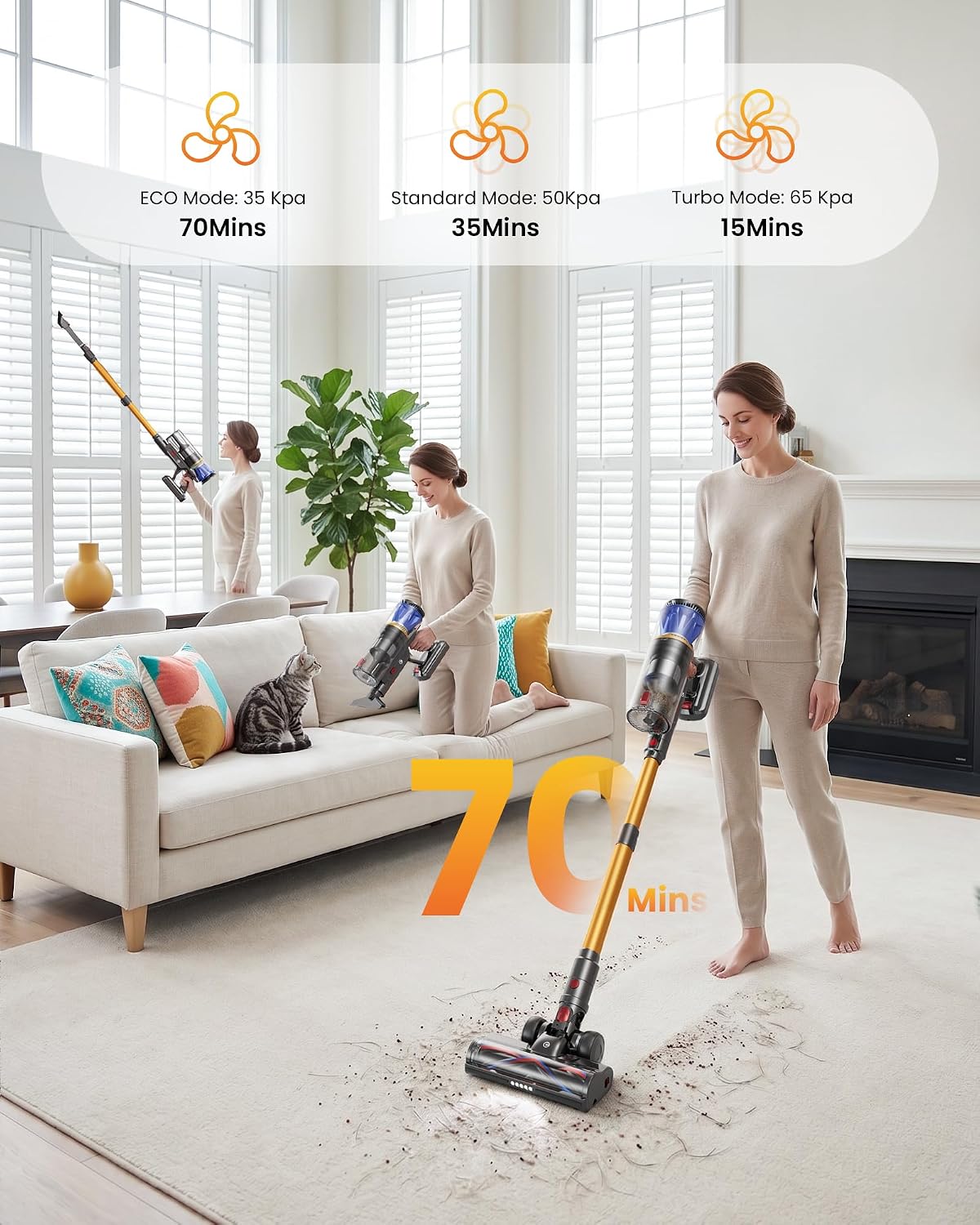 Detalle de Cordless Vacuum Cleaner 65KPA