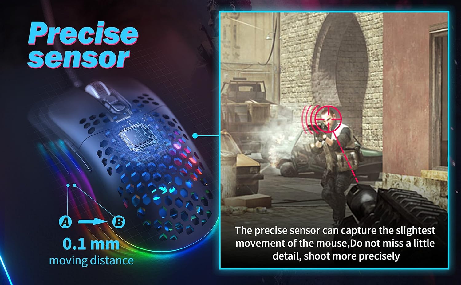 Thumbnail 4 de CYD C306 Wired RGB Gaming Mouse: An Ergonomic, USB 3.0 Precision Tool for Long Sessions