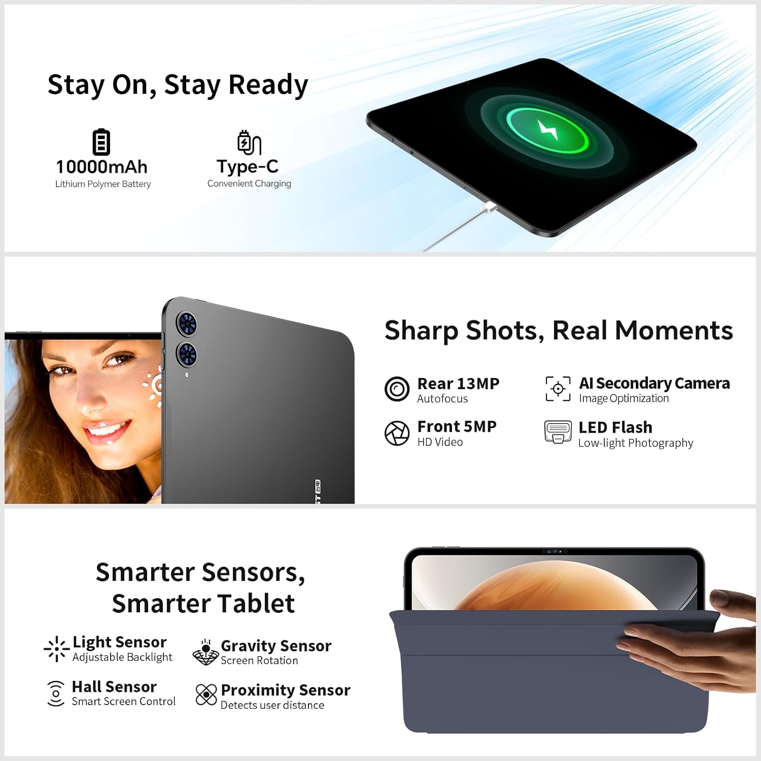 Detalle de TECLAST T65 13.4-inch Android 16 tablet with 4G LTE Dual SIM, 120Hz display and Widevine L1