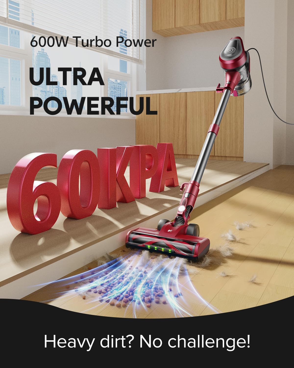 Thumbnail 1 de Vexilar Corded Vacuum Cleaner 60KPa/600W: Deep-Clean, Self-Standing 6-in-1 with LED Headlights