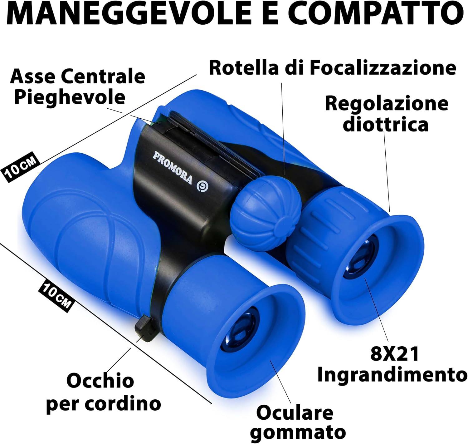 Detalle 2 de Binocolo Bambini 8x21 – Set Esploratore completo con bussola e lente d'ingrandimento