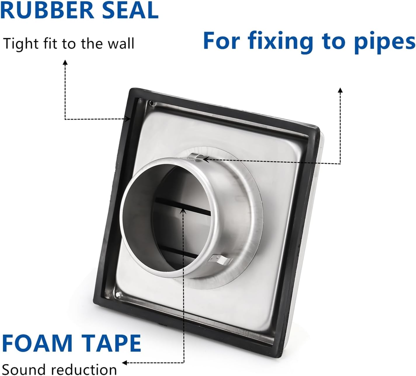 Thumbnail 2 de Yopay Upgrade Dryer Vent Cover Metal, 10cm/4 inch Exterior Wall Vent Hood