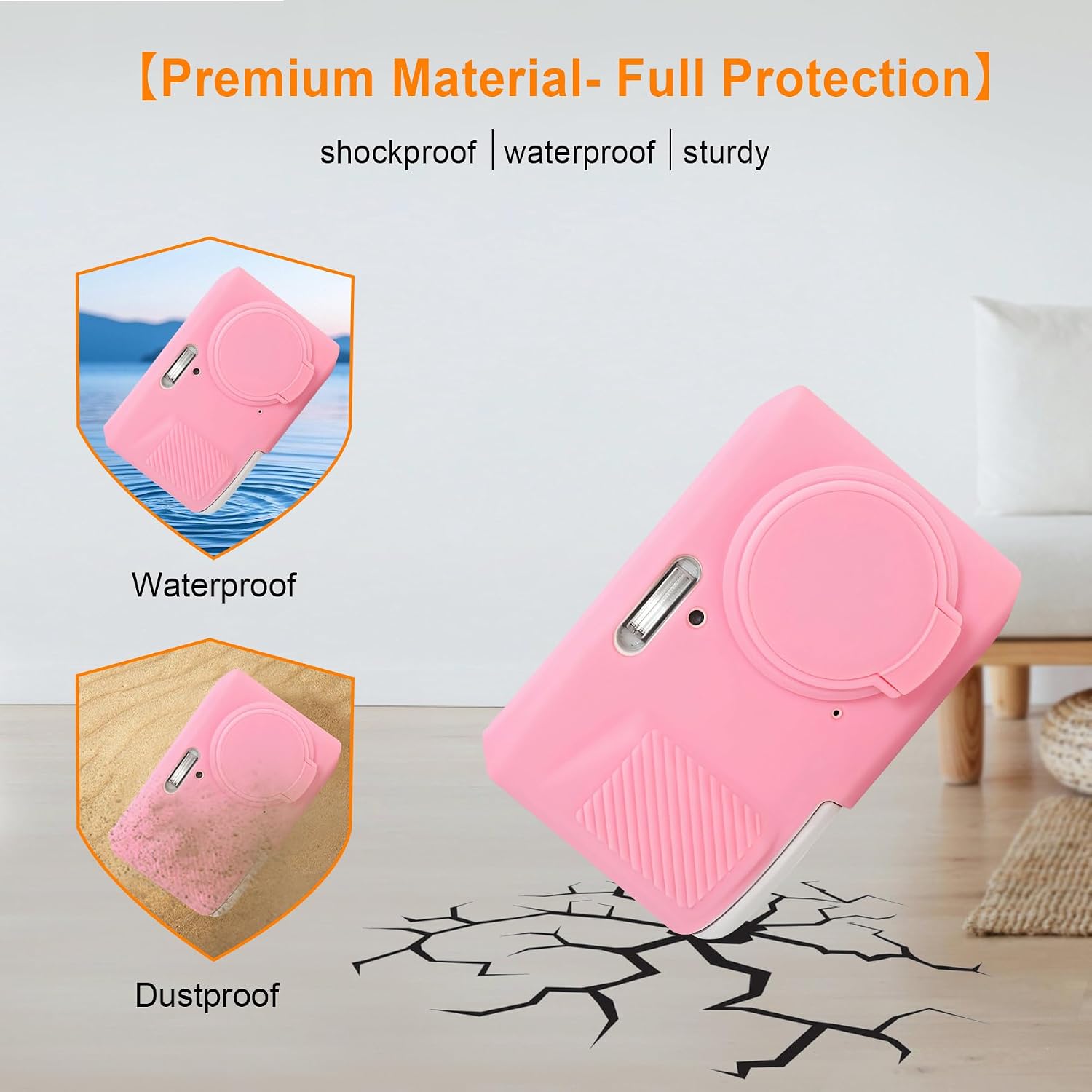 Thumbnail 5 de Elonbo Silicone Case for Kodak PIXPRO FZ45 (Pink) – 1:1 Fit
