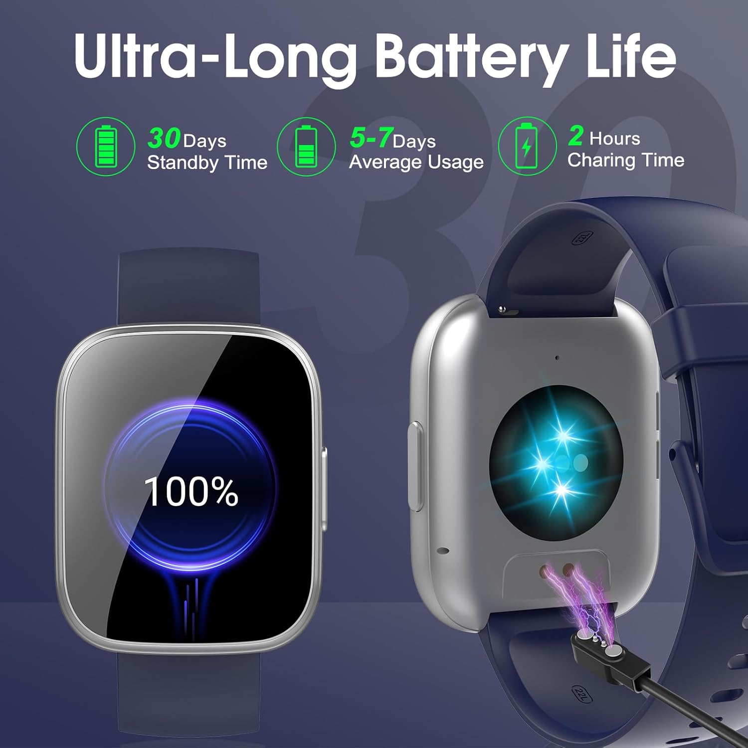 Thumbnail 6 de Puqo Smart Watch for Men & Women with Bluetooth Calls, 1.95" Fitness Tracking and IP68