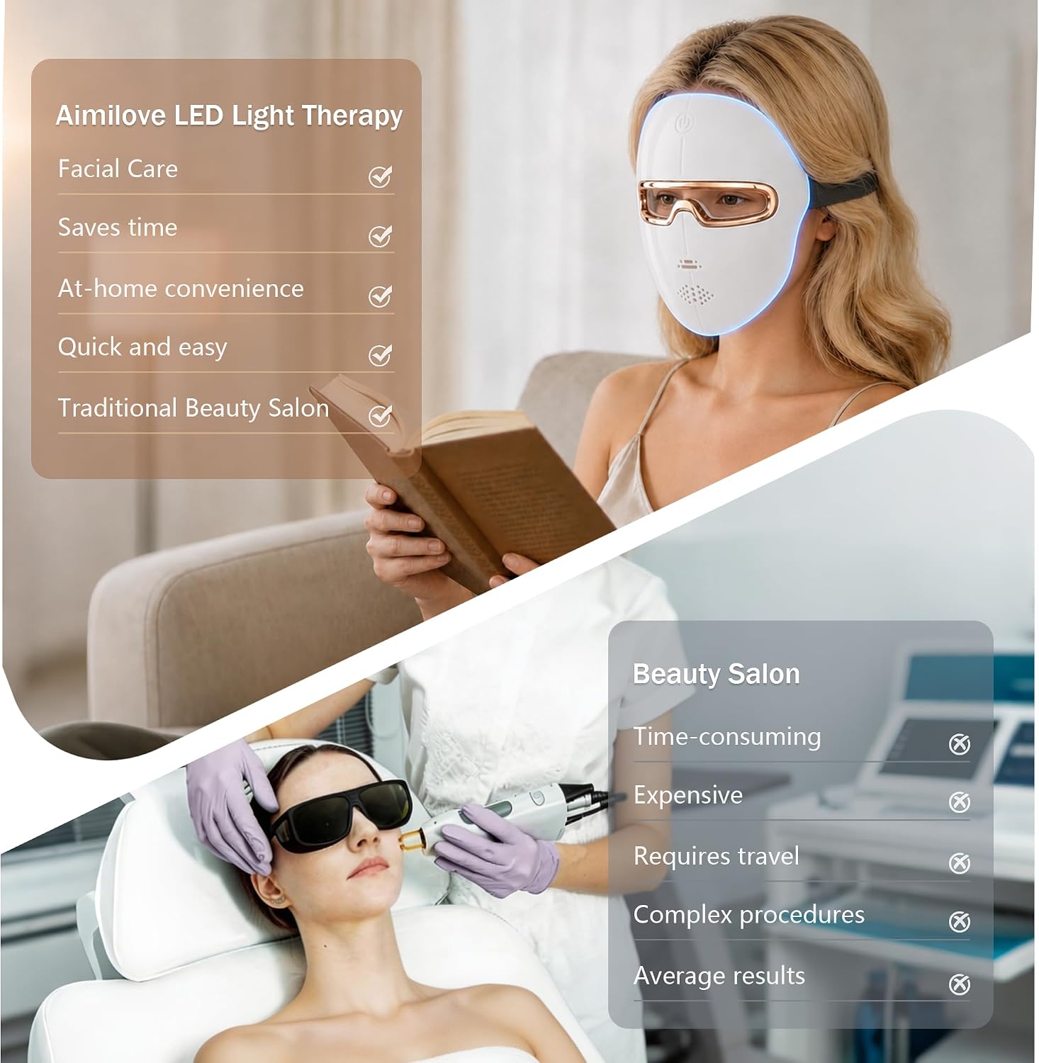 Detalle de Aimilove red light therapy mask 850nm