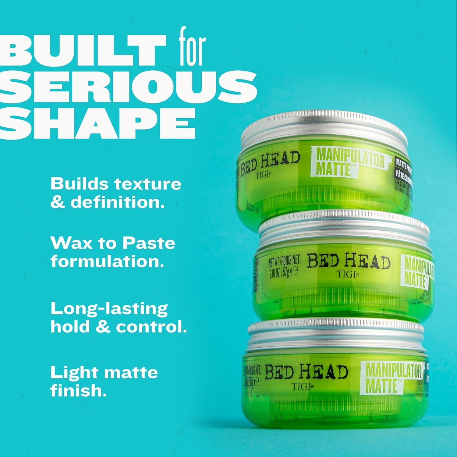 Detalle de Bed Head by TIGI Manipulator Matte Haarwachs-Paste – starker Halt, mattes Finish, 57 g