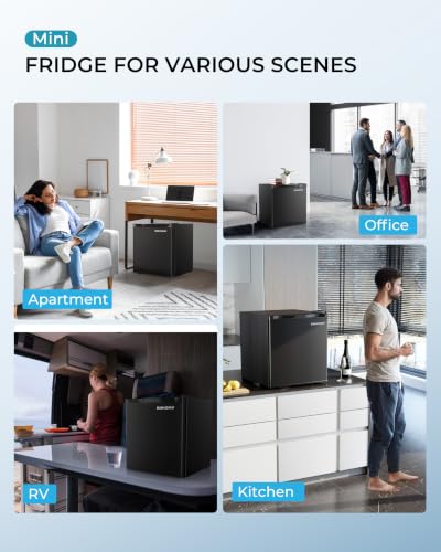 Detalle de EUHOMY 46L Mini Fridge with 7-Level Thermostat – Low Noise 38 dB, Black
