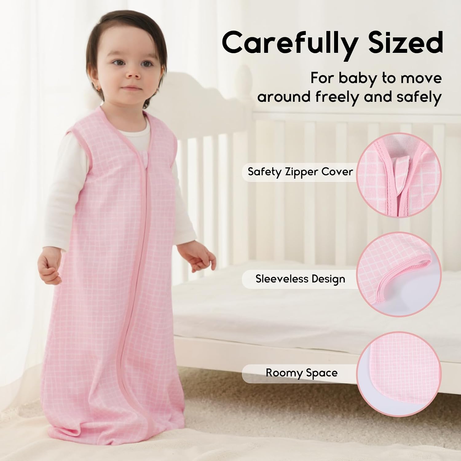 Thumbnail 2 de Yoofoss Baby Sleeping Bag 0.5 Tog – 18-24 Months (3 Pack) — 100% Organic Cotton
