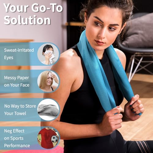 Detalle de YESLIFE Cooling Towels, 4-Pack 40"x12", Multicolor Set A