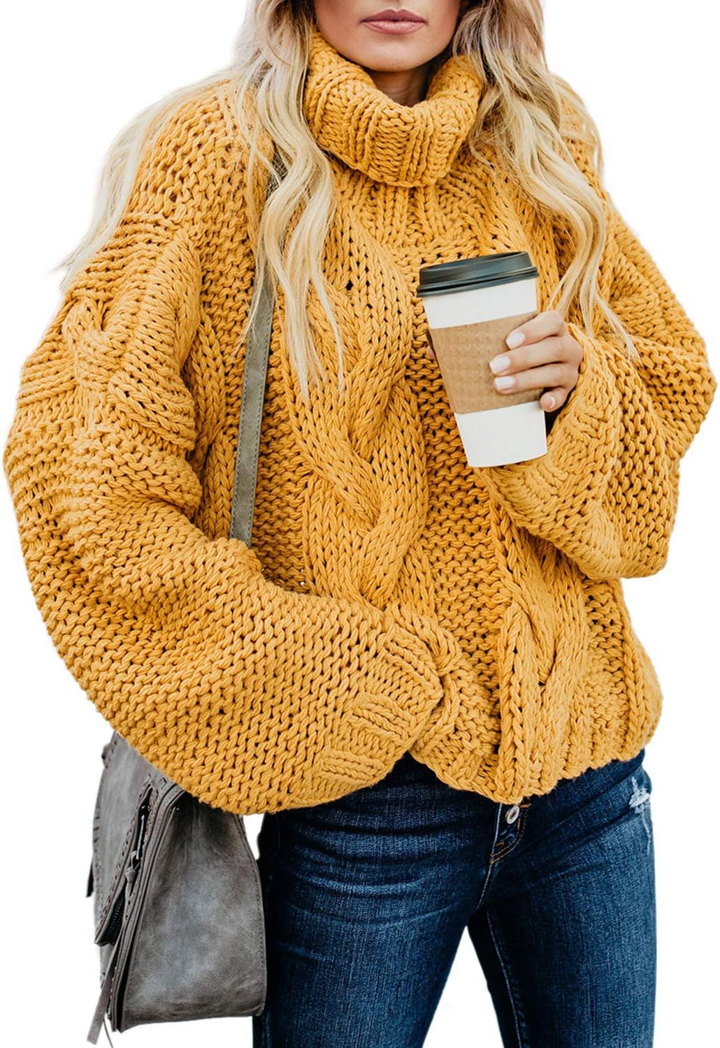 Thumbnail 6 de Dokotoo Womens 2025 Turtleneck Balloon Sleeve Sweater