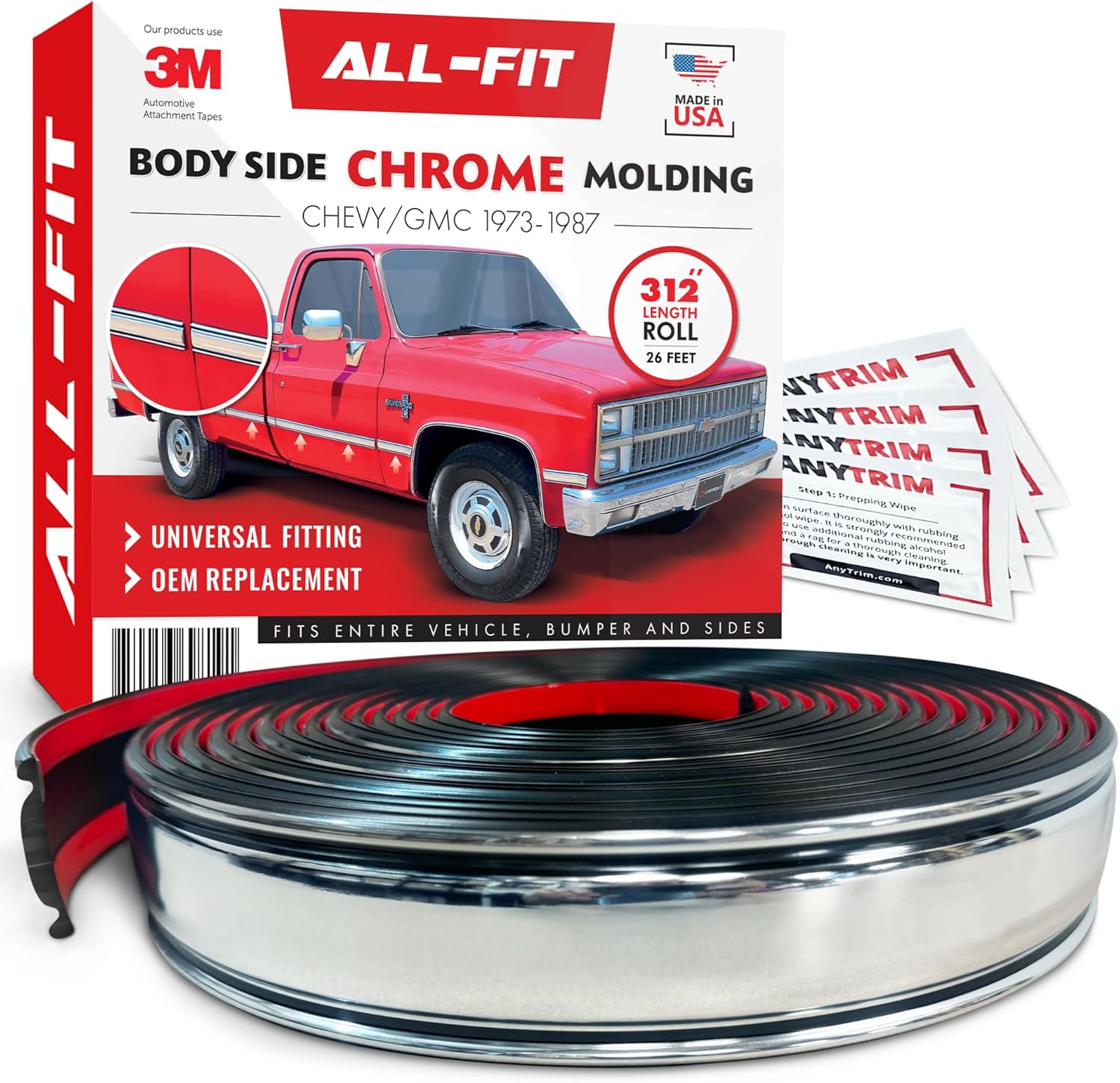 Detalle de All-Fit Automotive Replacement SB 26 Ft chrome side molding