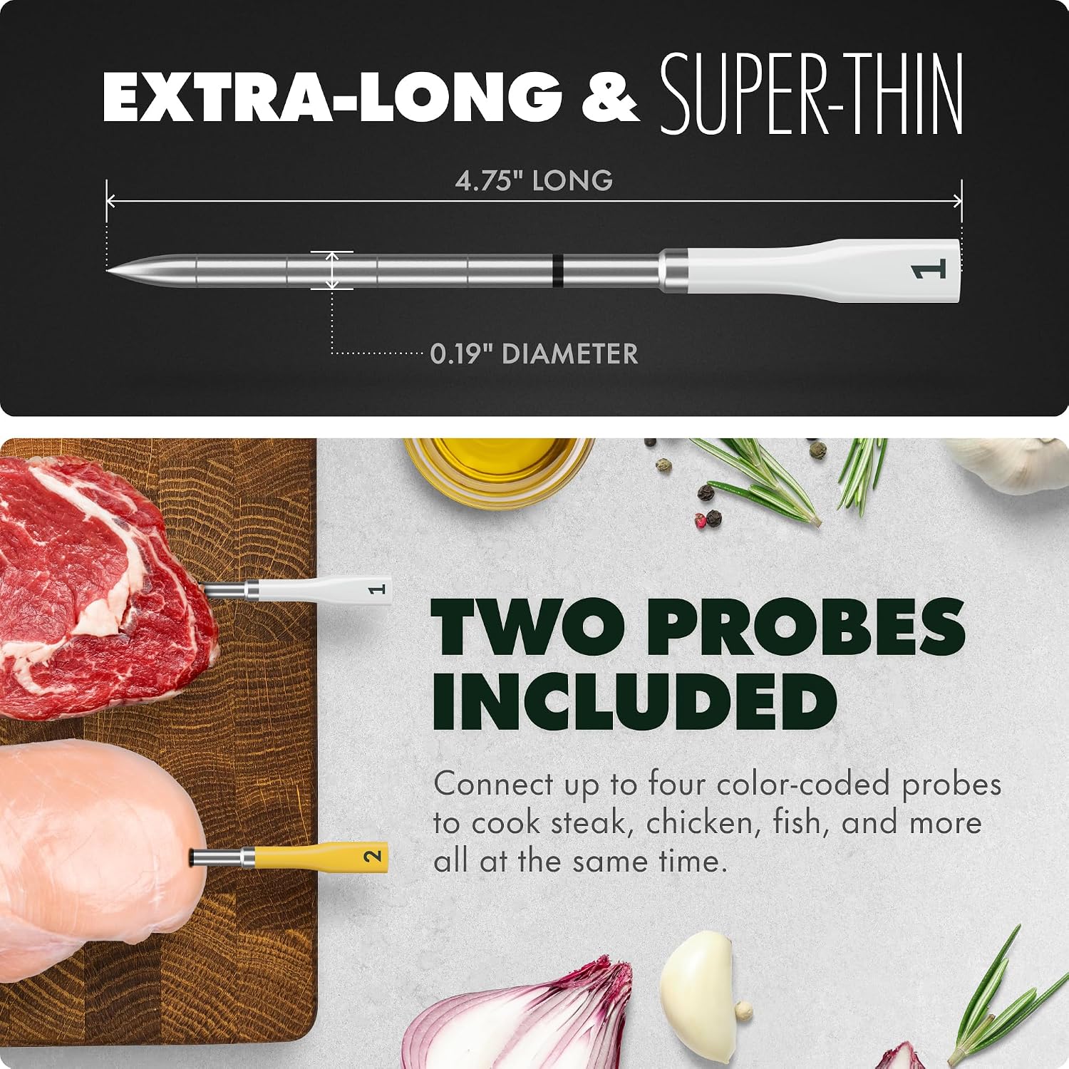 Detalle 1 de CHEF iQ Smart Wireless Meat Thermometer Gen3