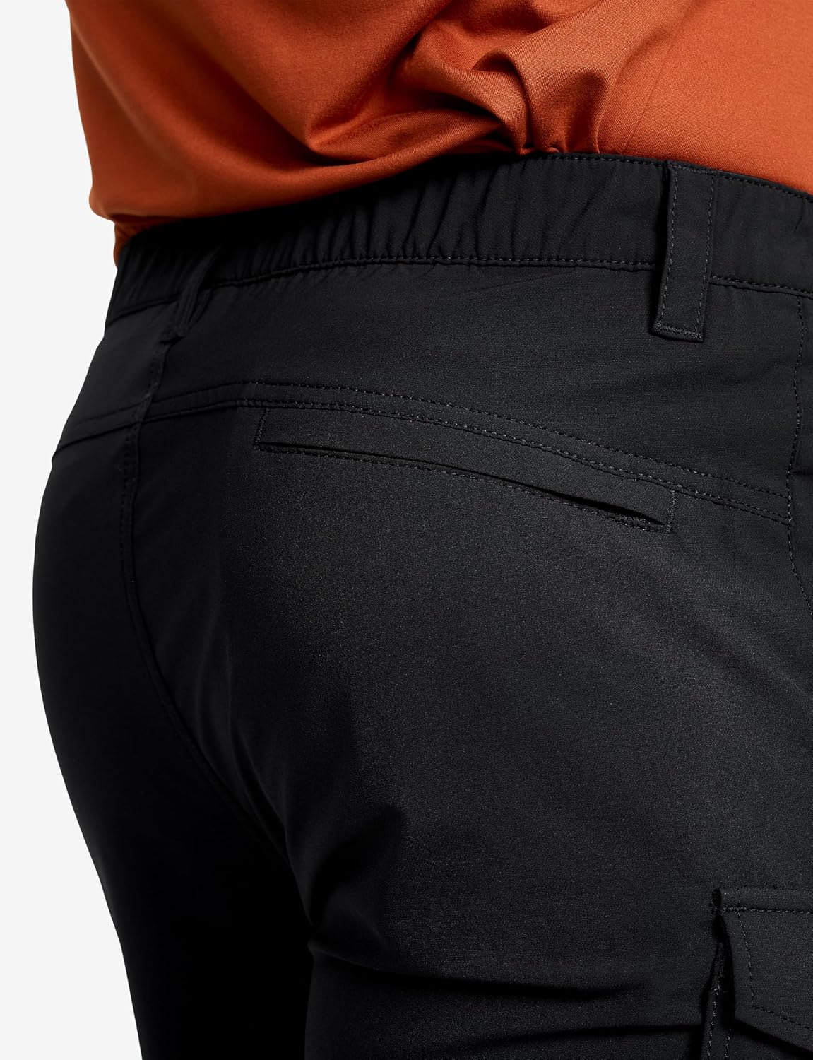 Detalle de RevolutionRace Adventure Cargo Stretch Shorts da uomo: pantaloncini trekking leggeri e pratici