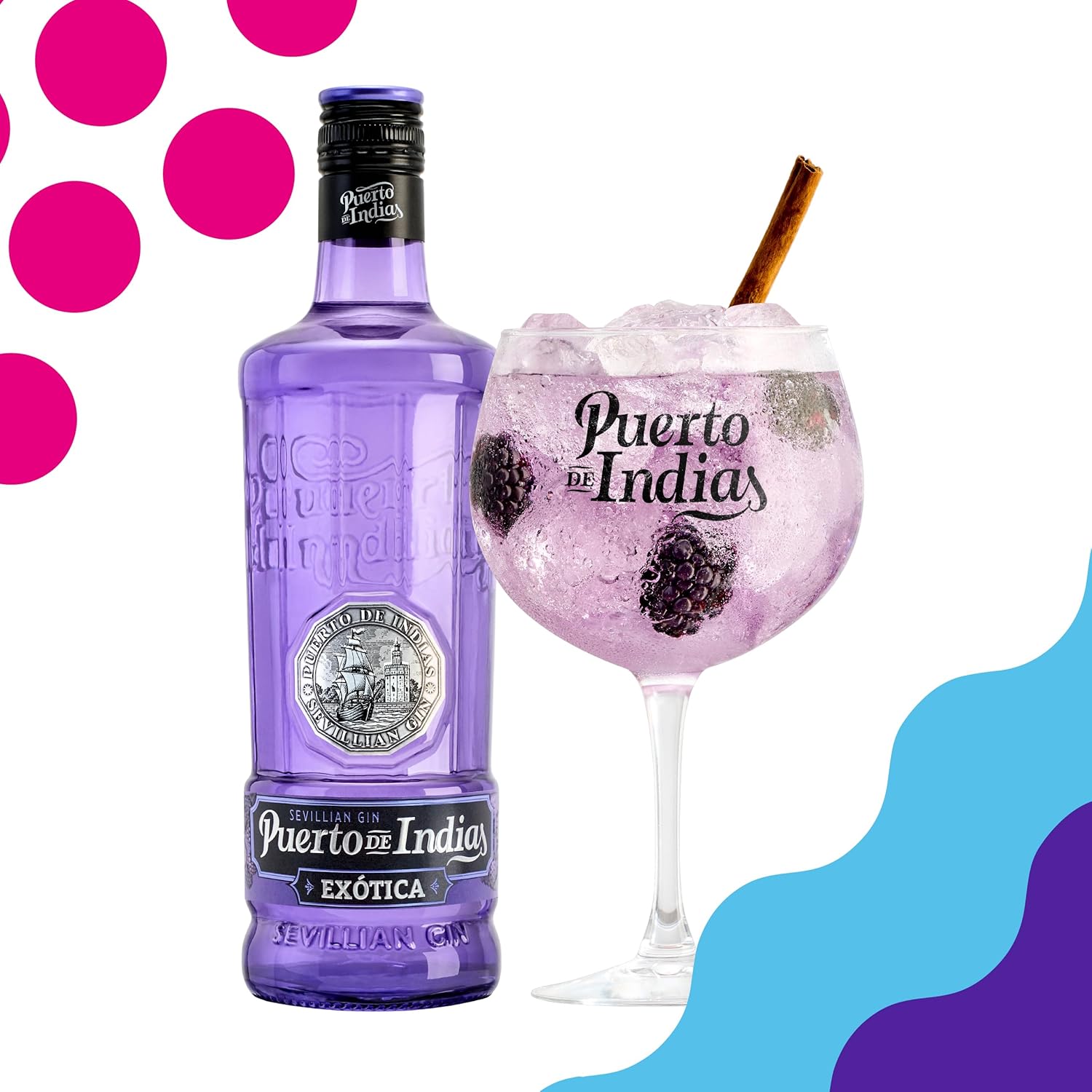 Thumbnail 1 de Puerto de Indias Ginebra Exótica Premium 🍸 70 cl, 37.5º