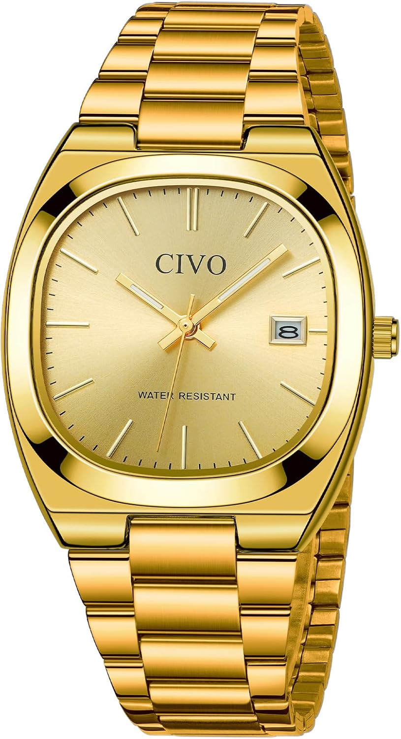 Thumbnail 1 de CIVO Klassische Herrenarmbanduhr – Edelstahl, Datum