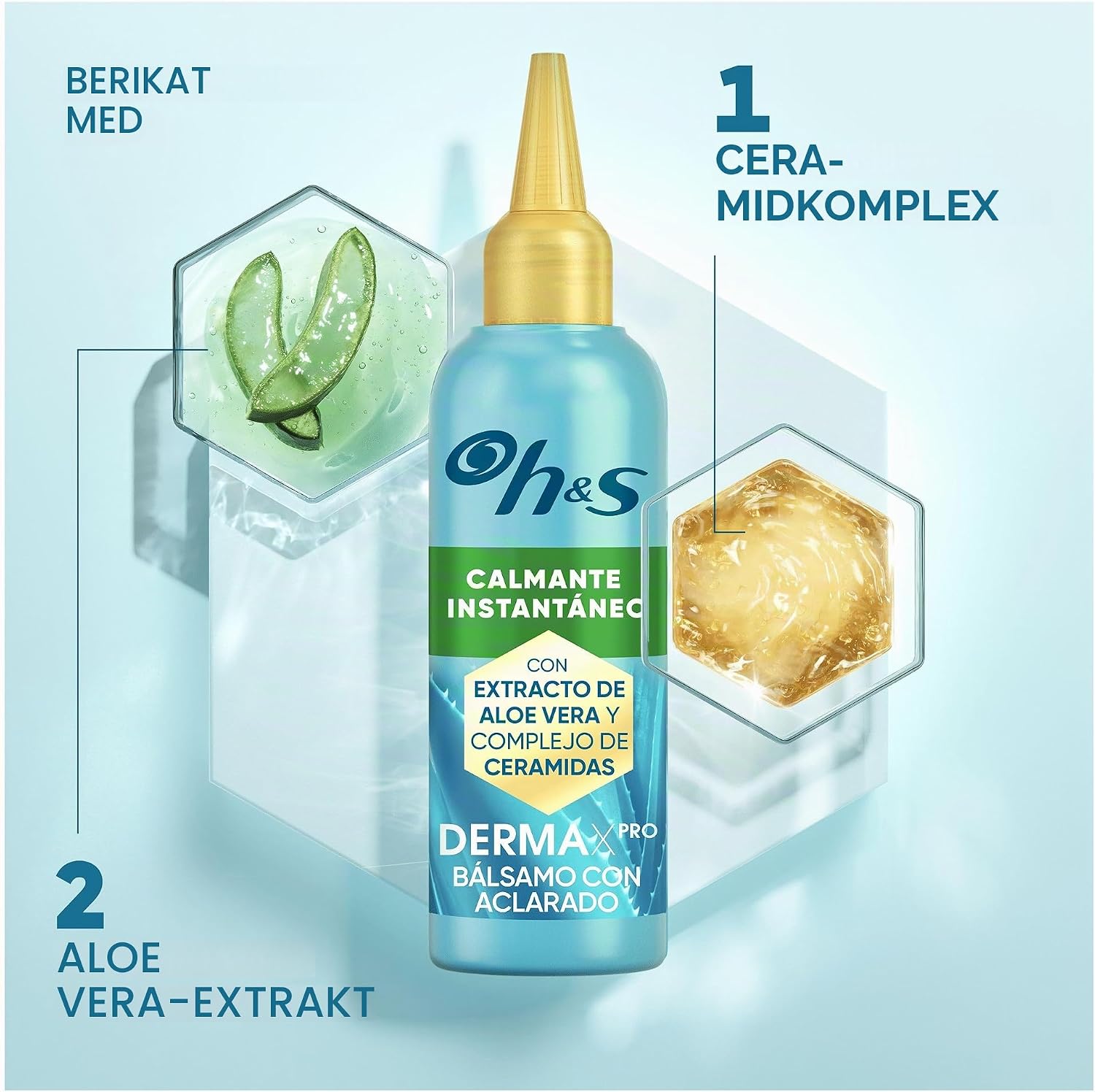 Detalle 2 de Head & Shoulders Derma X Pro sköljbart balsam, 145 ml, sulfatfritt