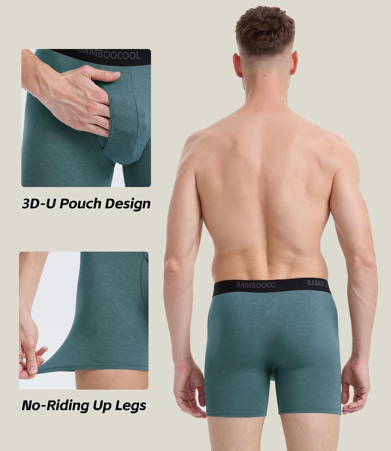 Thumbnail 3 de BAMBOO COOL Men's Breathable Boxer Briefs with Fly - 7 Pack Review