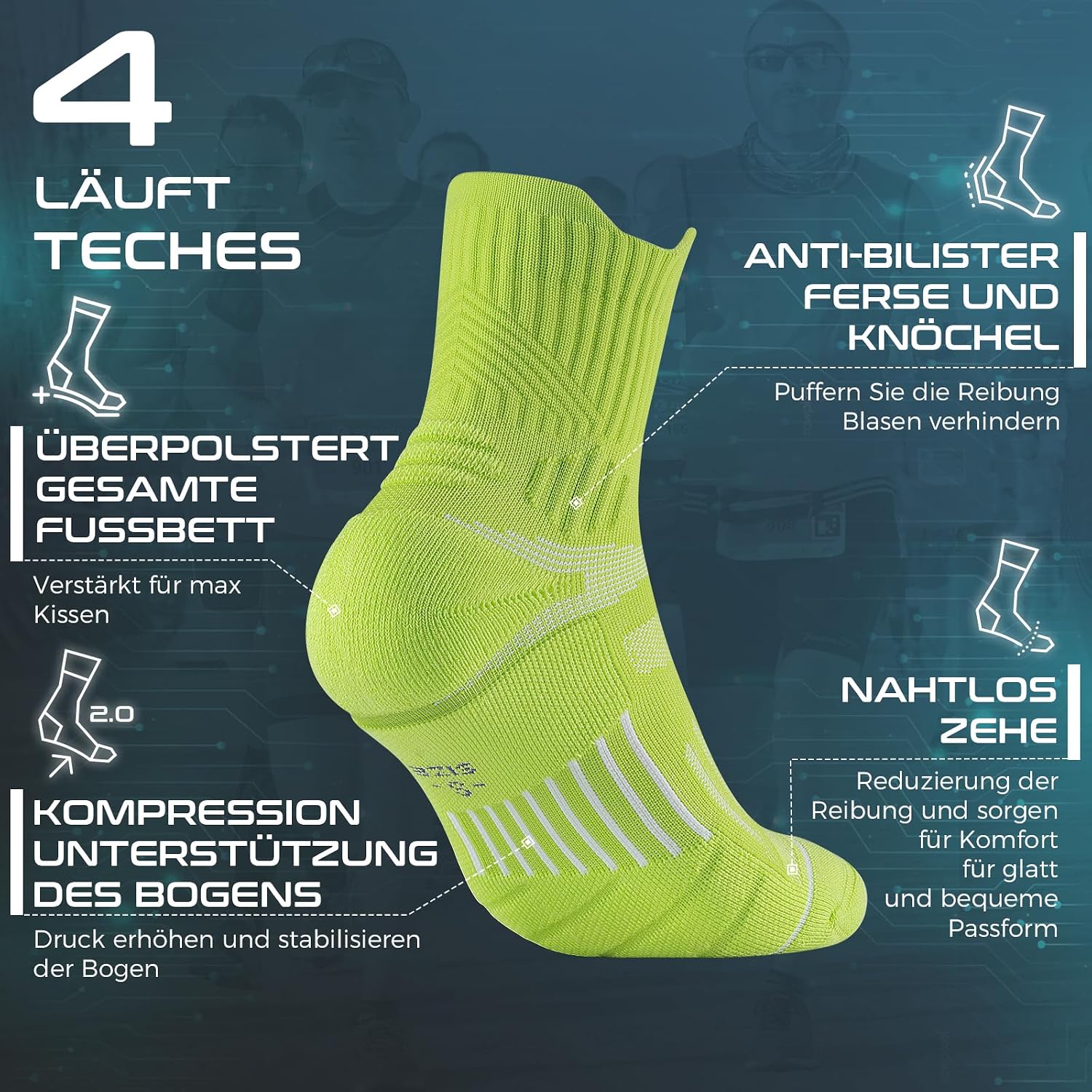 Thumbnail 3 de Rahhint Coolmax Wandersocken Sommer 3 Paar