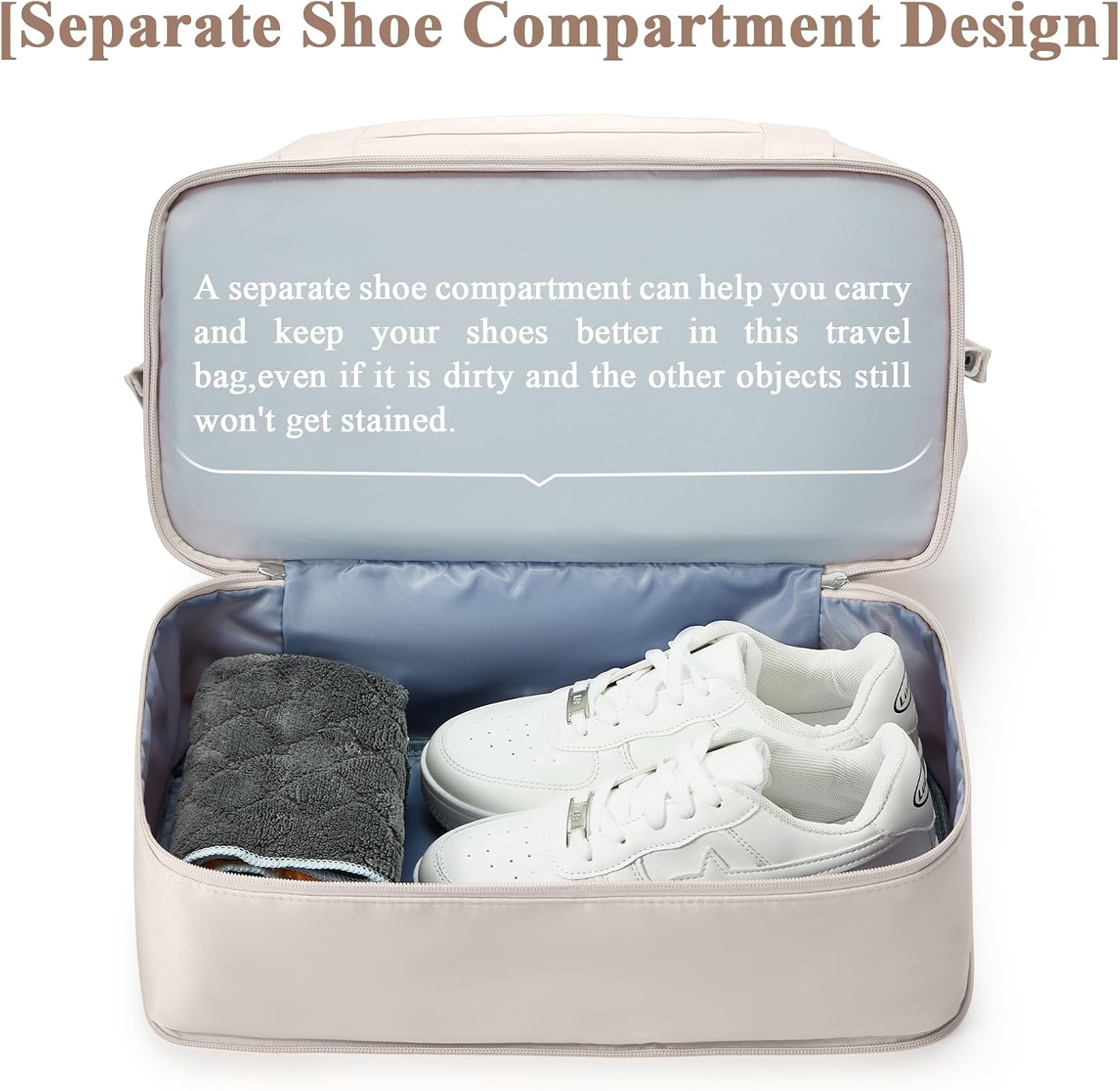 Thumbnail 4 de Ryanair Underseat Cabin Bag 40x30x20cm (Beige-Brown) with Expansion, Wet Pocket and Shoe Compartment