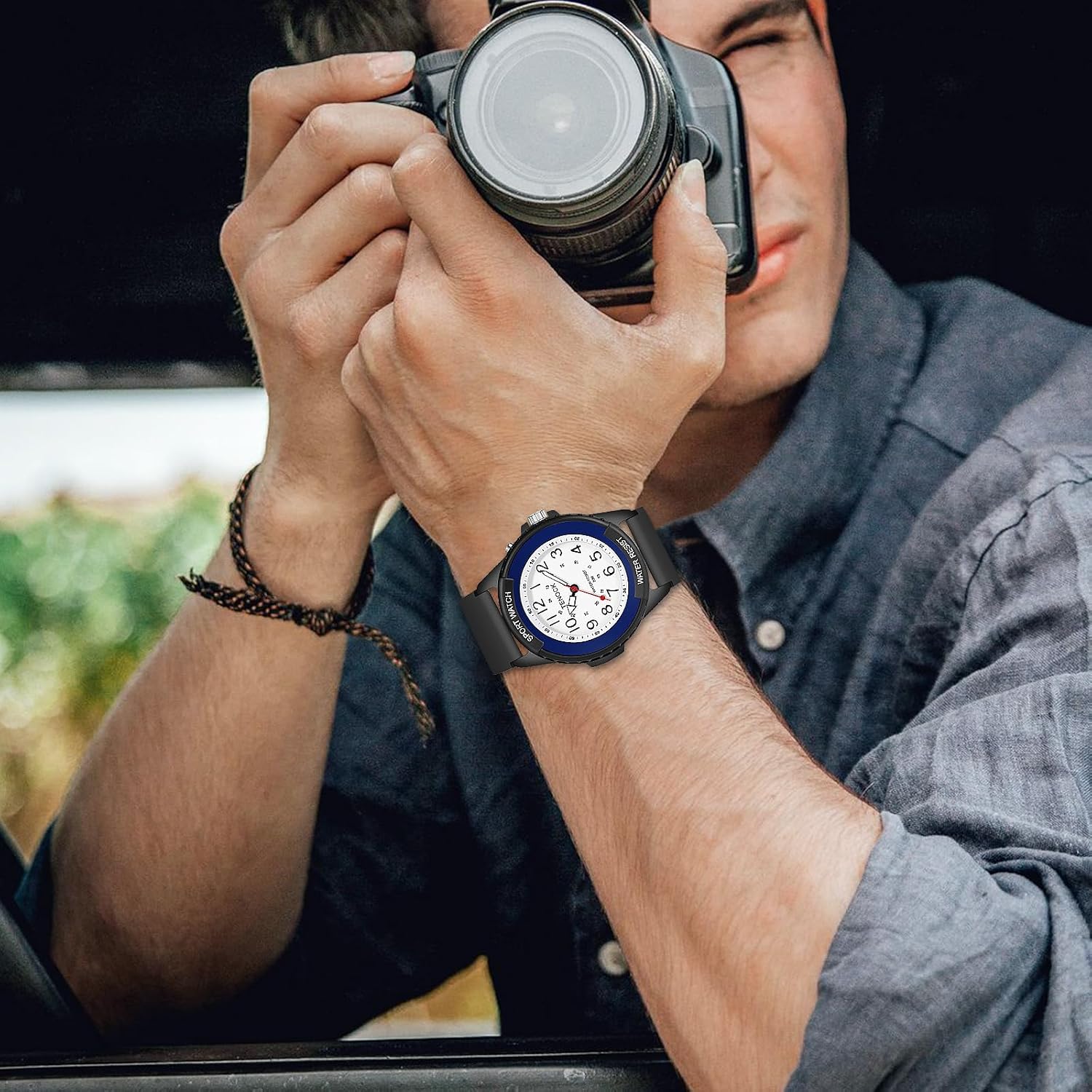 Detalle de TENOCK Damen-Sportuhr Analog Quartz – 50 m wasserdicht, Nachtlicht, mehrfarbiges Design