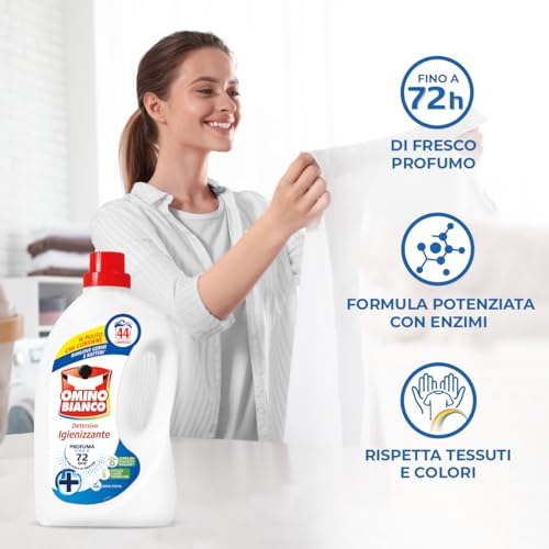 Thumbnail 1 de Omino Bianco Detersivo Lavatrice Igienizzante 132 Lavaggi, 1760 ml × 3