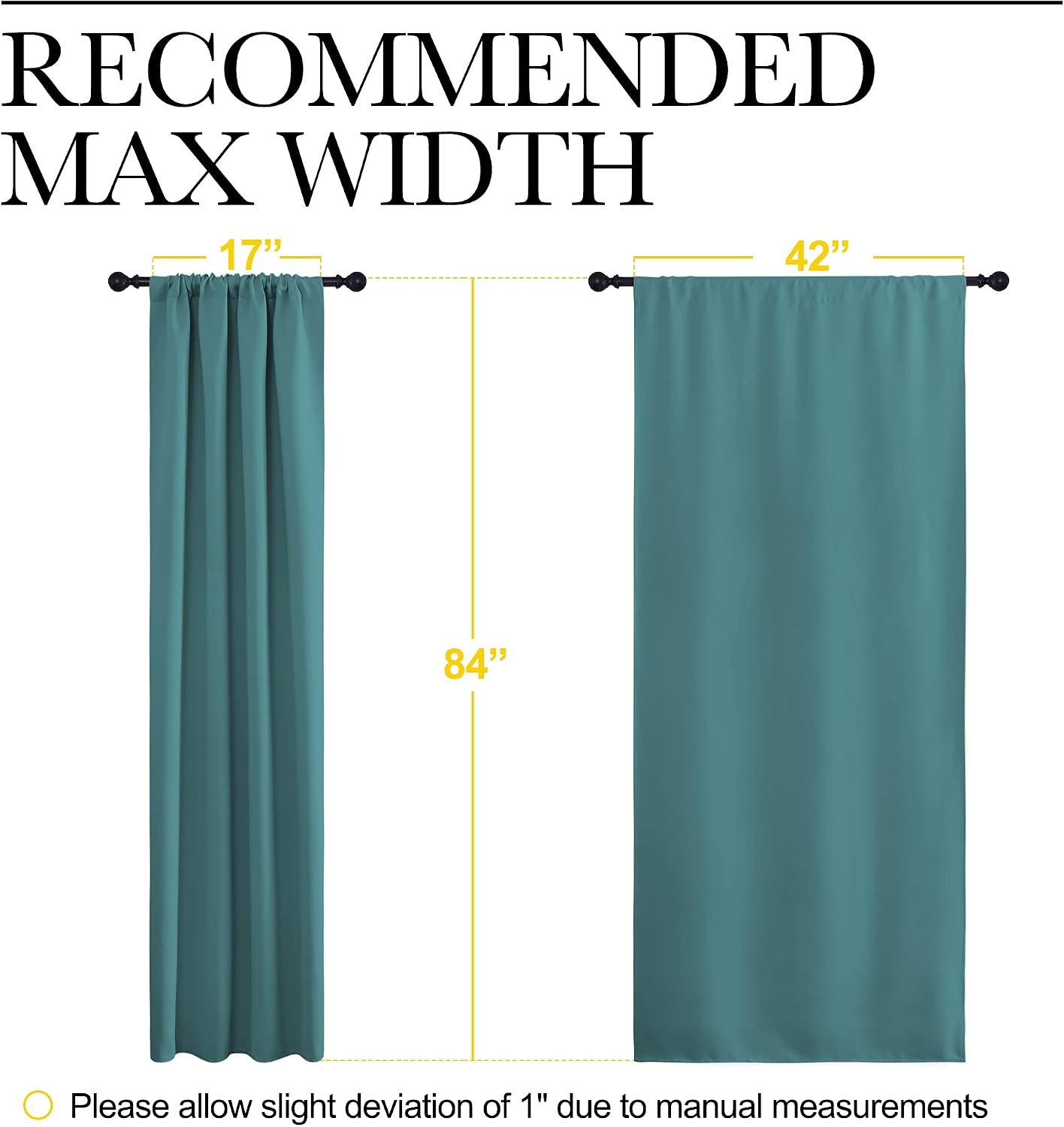 Thumbnail 6 de NICETOWN Blackout Curtain 42x84 Sea Teal 🪟