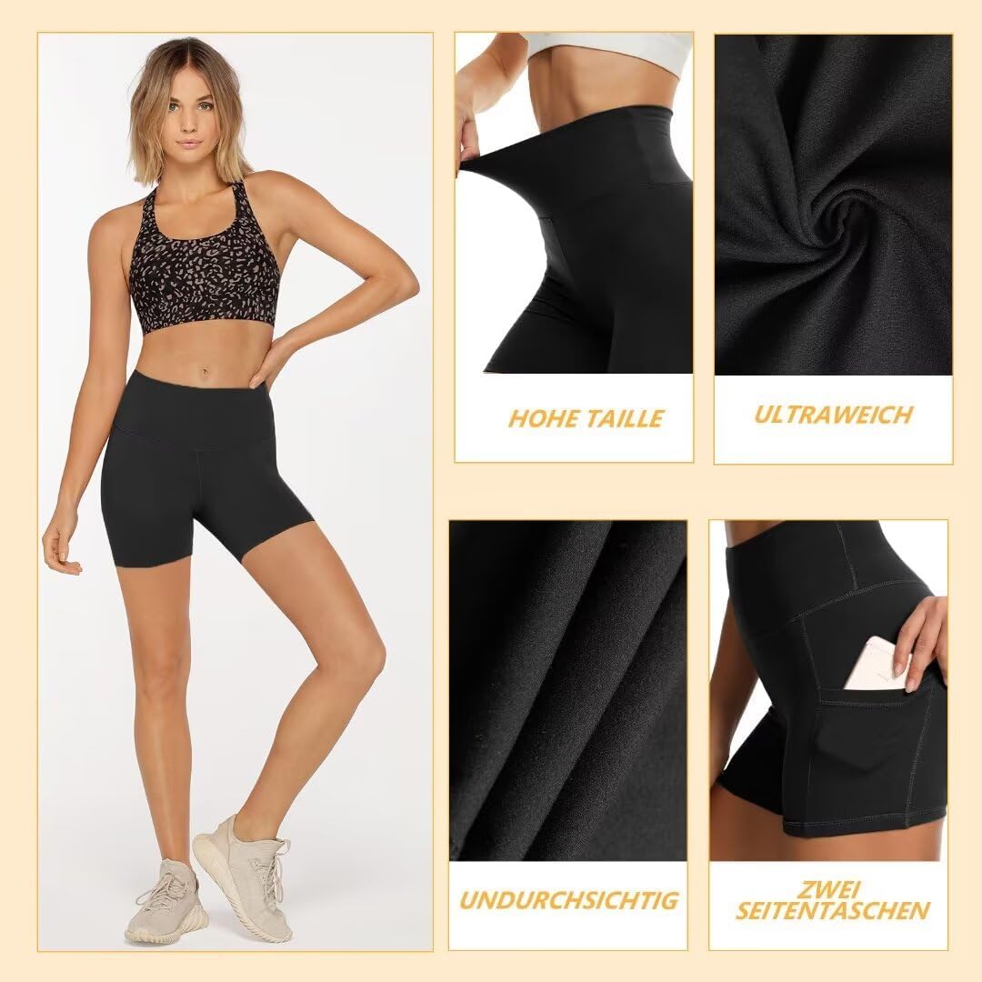 Thumbnail 2 de Missluck 2er Pack Radlerhose Damen: Hohe Taille, kurze Sportshorts – vielseitig & bequem