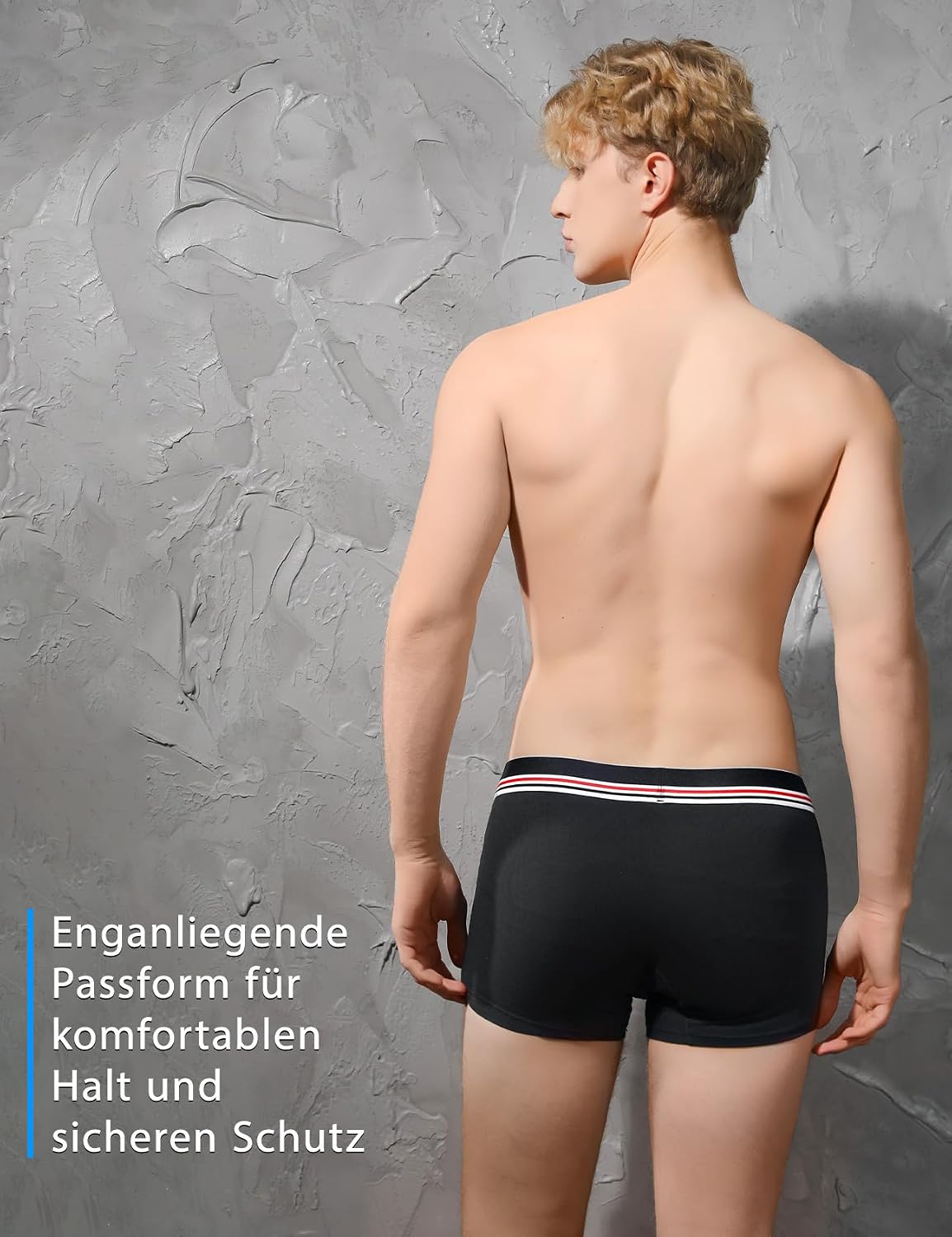 Detalle 2 de Carer 3 Stück Herren-Boxershorts für Inkontinenz – waschbar, 80 ml Saugkapazität, Baumwolle