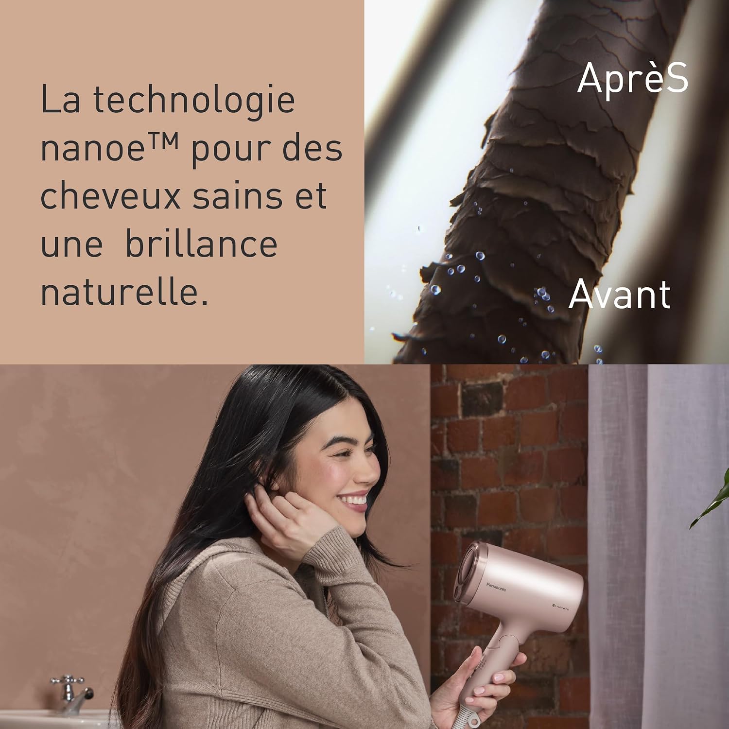 Detalle 2 de Panasonic EH-NA7M-P825 sèche-cheveux 1600W 💇♀