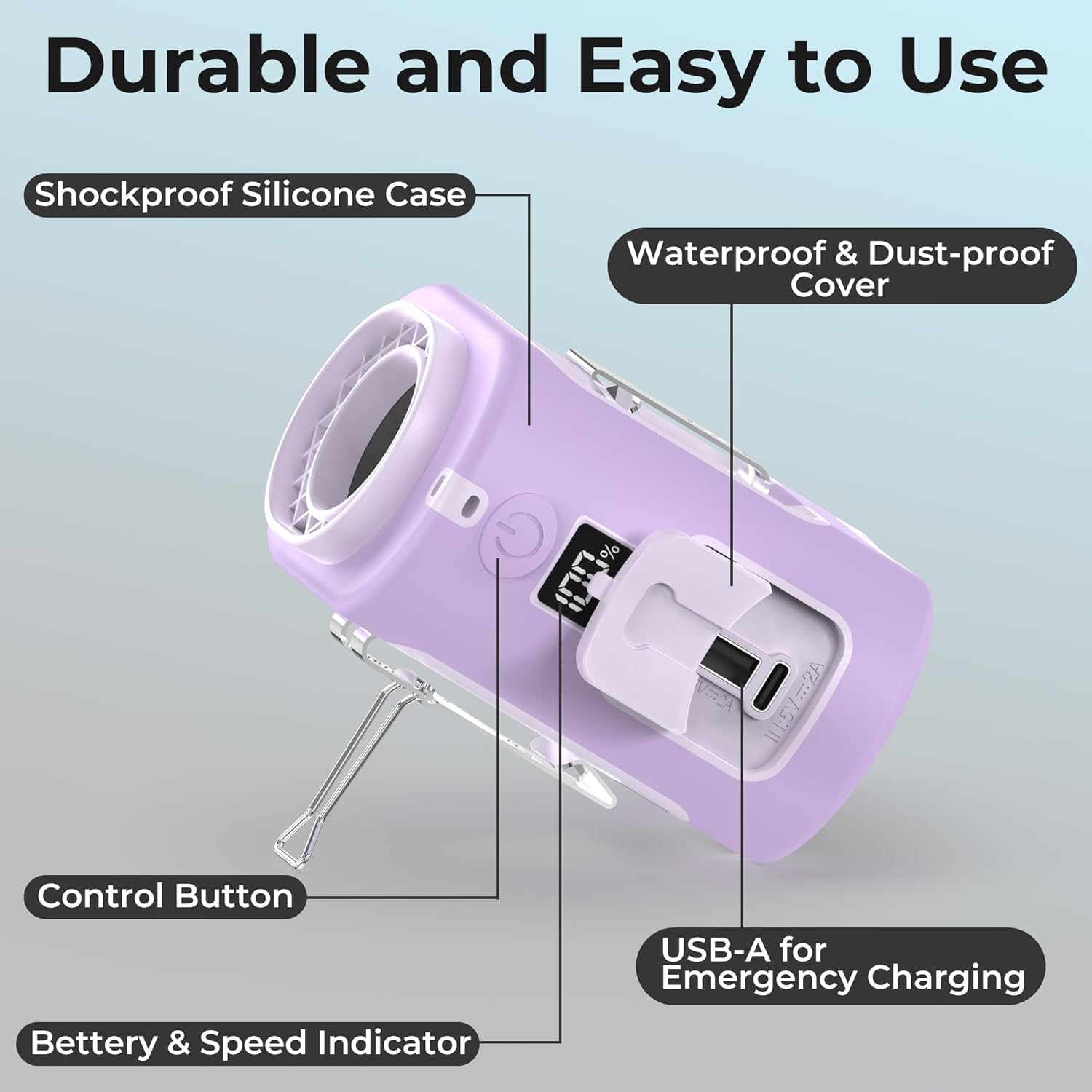 Thumbnail 6 de AMACOOL Mini Portable Waist Fan Clip-On: 13000 RPM Personal Cooling for Outdoors