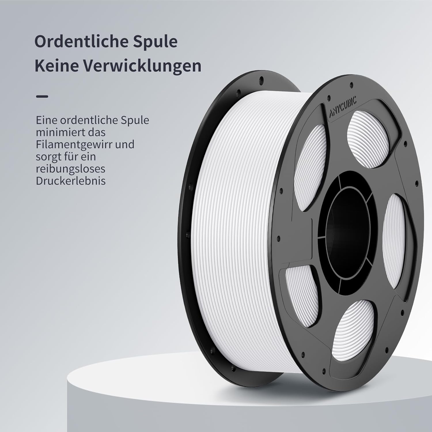 Thumbnail 2 de ANYCUBIC PLA 1,75 mm Filament Weiß – 1 kg, Clog-Free, Intelligente Identifikation