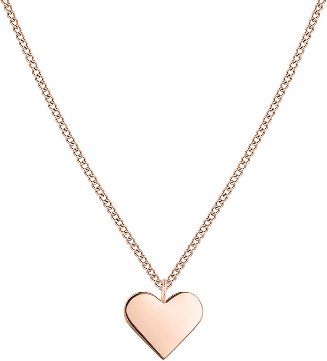 Detalle de Tamaris Damen-Halskette mit Herzanhänger – Edelstahl, IP-Gold poliert, 45 cm (verlängerbar)