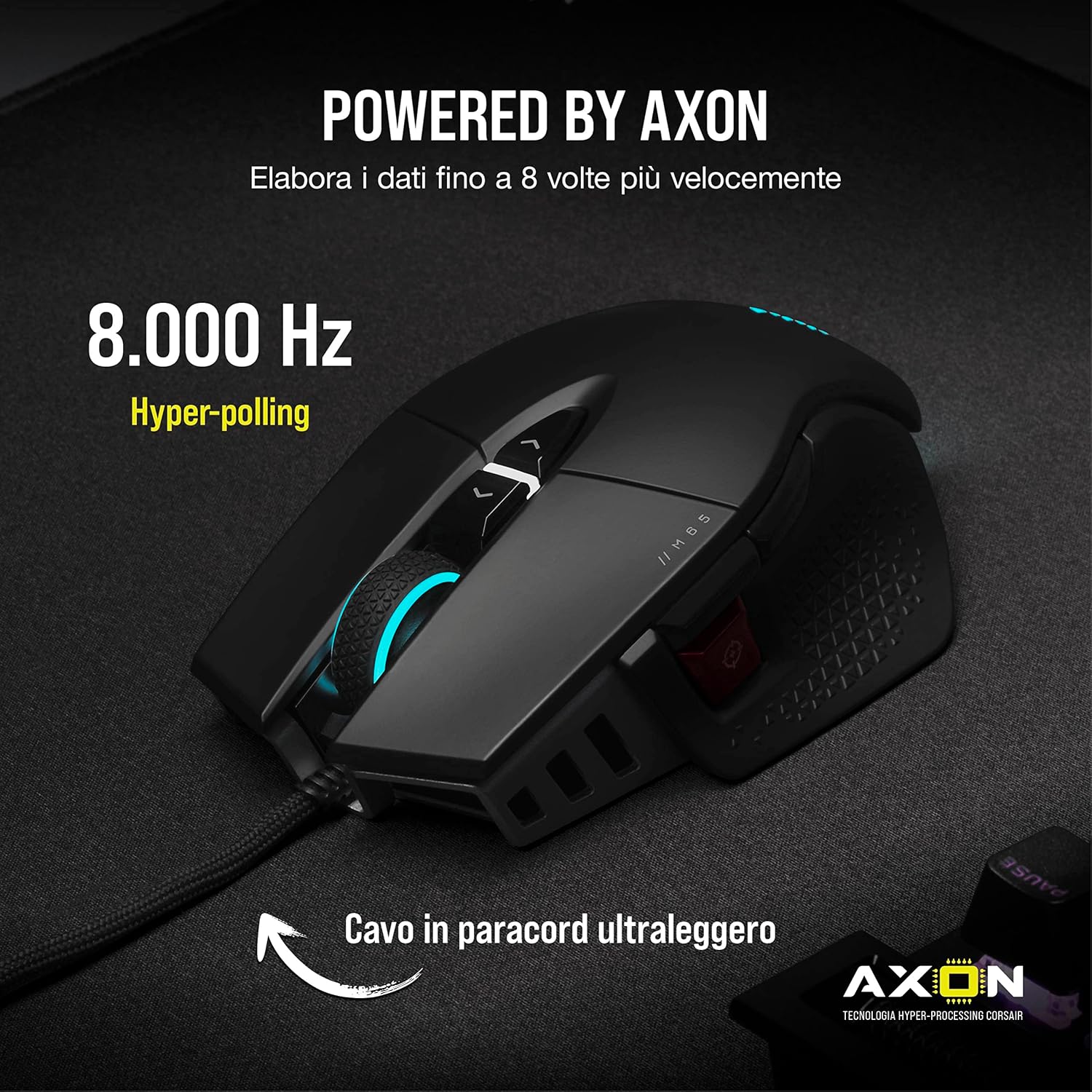 Thumbnail 2 de Corsair M65 RGB ULTRA Rev 2.0 mouse FPS Nero