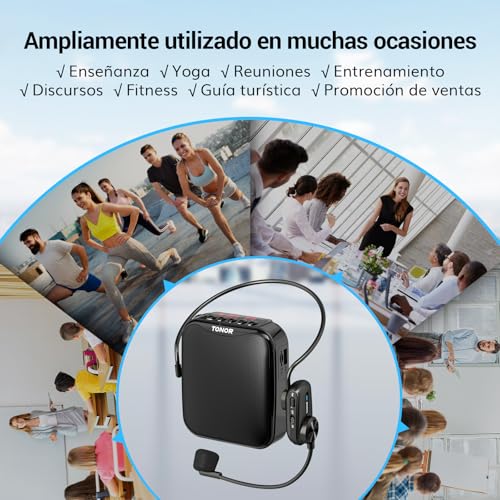 Thumbnail 8 de TONOR 15W Wireless Altavoz con Micrófono Inalámbrico K11: PA portátil para docentes, guías y entrenadores