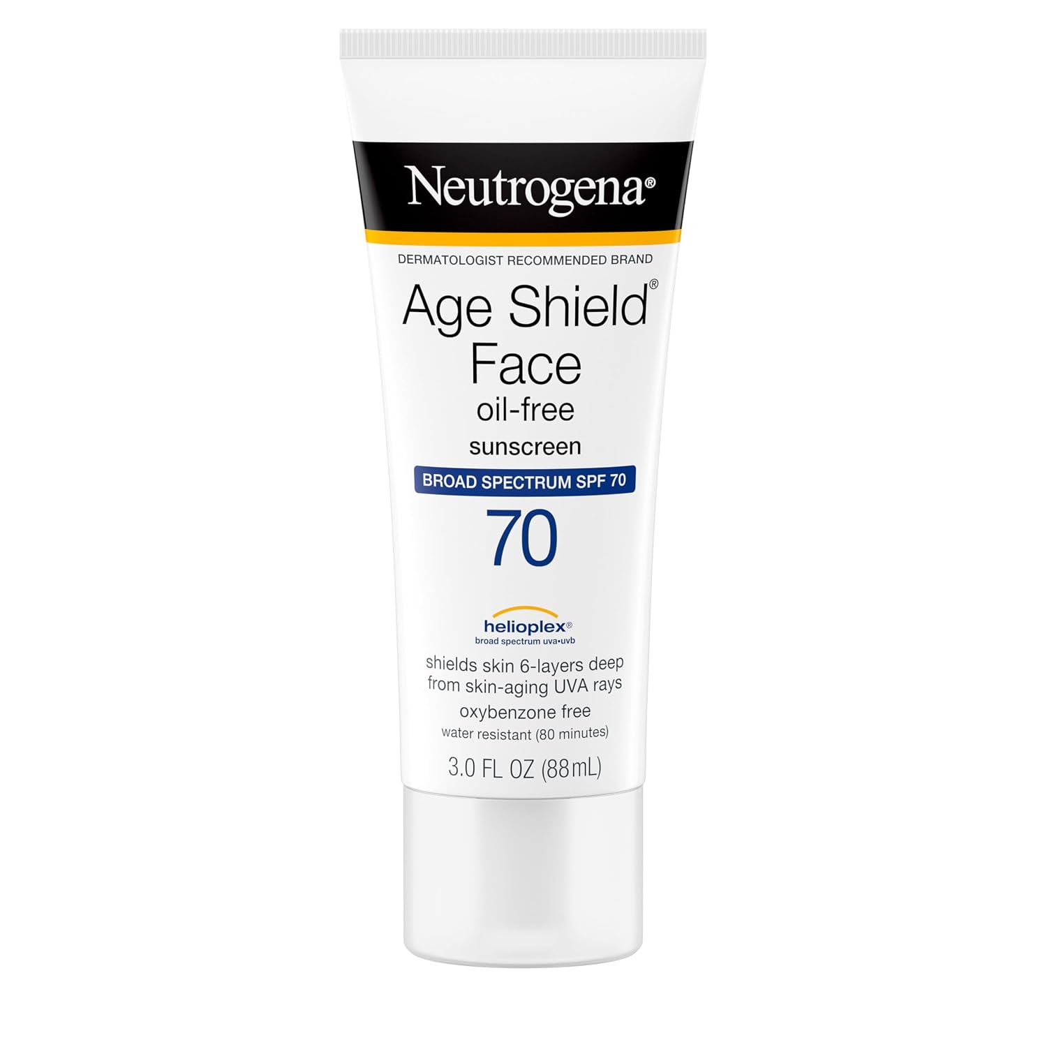 Detalle de Neutrogena Age Shield Facial Sunscreen SPF 70, 3 oz
