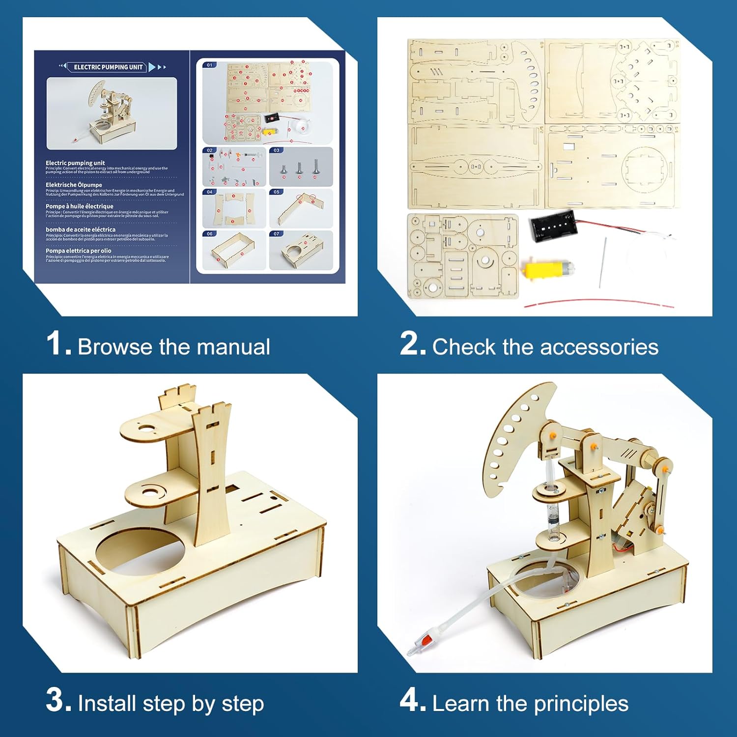 Thumbnail 4 de STEM Toys Age 8–14 Wooden Electronics Kit 6‑in‑1