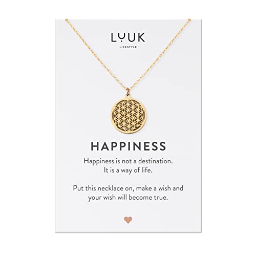 Detalle de LUUK LIFESTYLE collar flor de la vida 50 cm