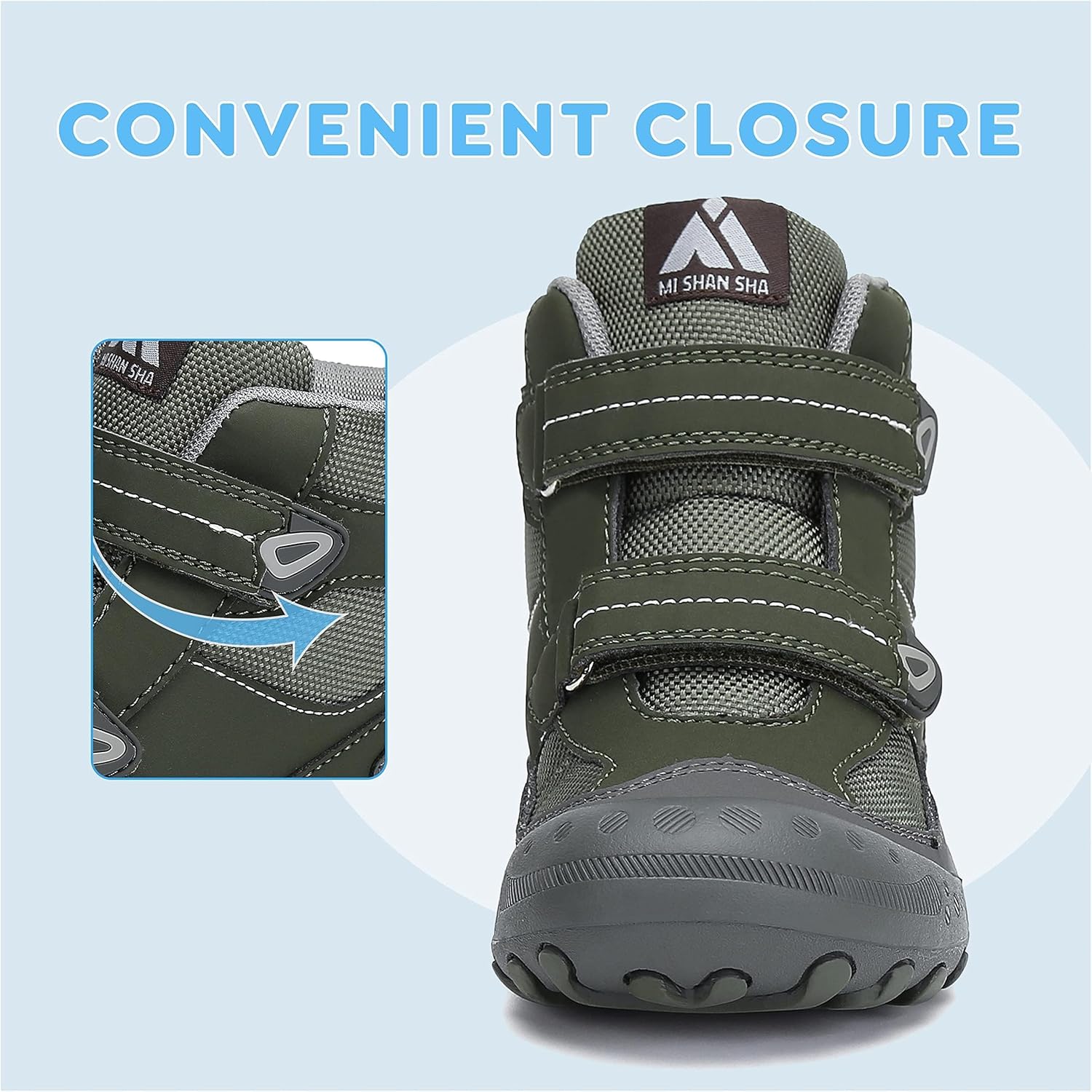 Detalle 2 de Mishansha Kinder Wanderschuhe rutschfest – Leichtes Trekkingmodell für Jungen und Mädchen (Gr. 24–38)