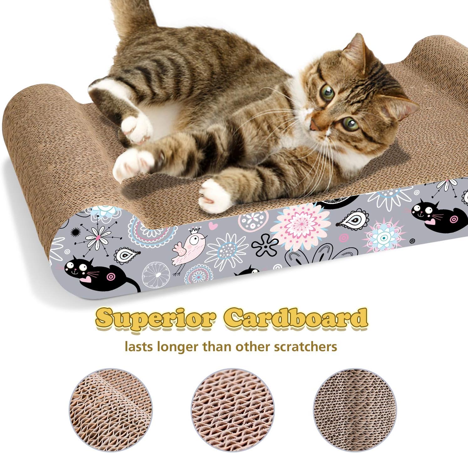 Thumbnail 1 de LIKEA Tiragraffi in cartone ondulato reversibile per gatti con erba organica