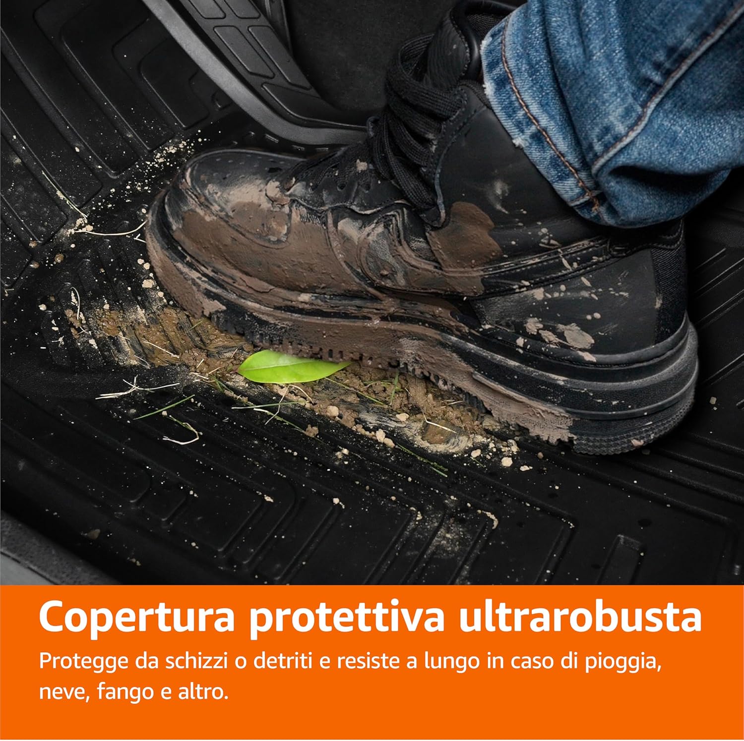 Thumbnail 5 de Amazon Basics: 4 tappetini in gomma per auto, SUV e camion — tutte le stagioni, nero