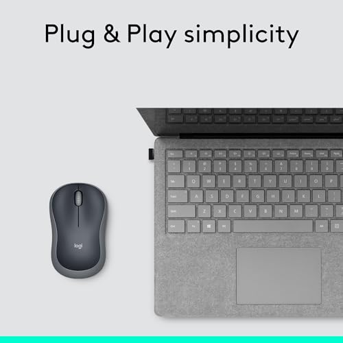 Thumbnail 7 de Logitech M185 Wireless Mouse, 2.4GHz, 1000 DPI, Grey