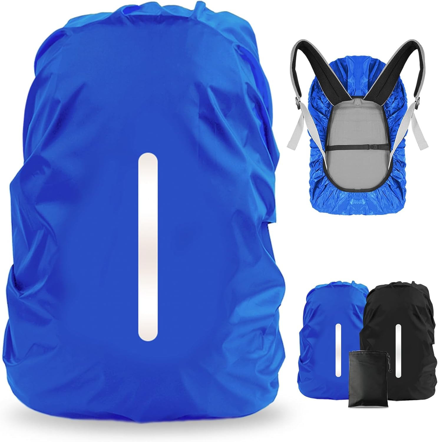 Detalle de LAMA Waterproof Rain Cover for Backpack – Reflective rucksack cover for hiking, travel & commuting