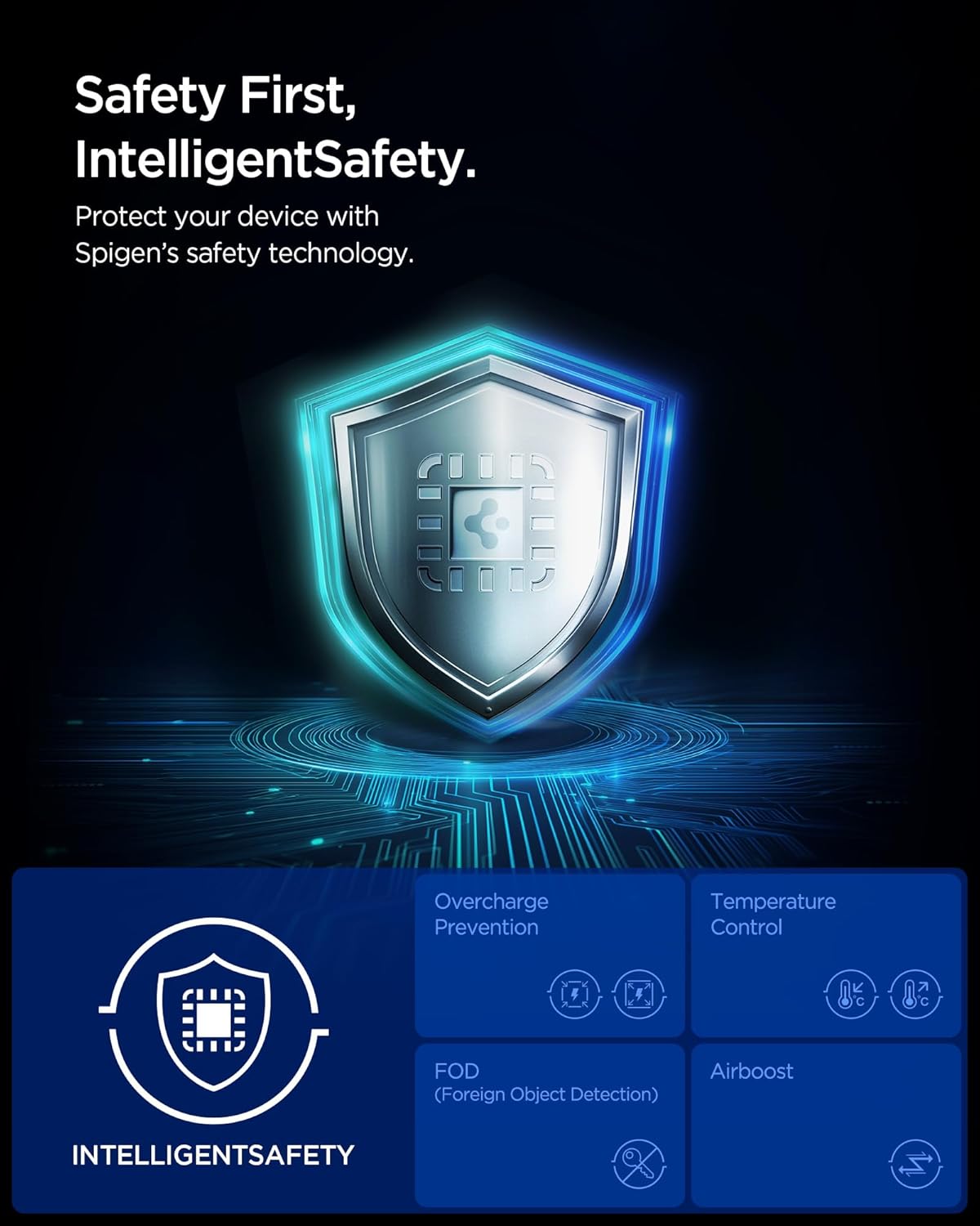 Thumbnail 6 de Spigen Essential Qi2.2 25W Chargeur sans fil MagSafe 3-en-1 (avec câble USB-C 2 m) Station de charge pour iPhone, AirPods et Apple Watch