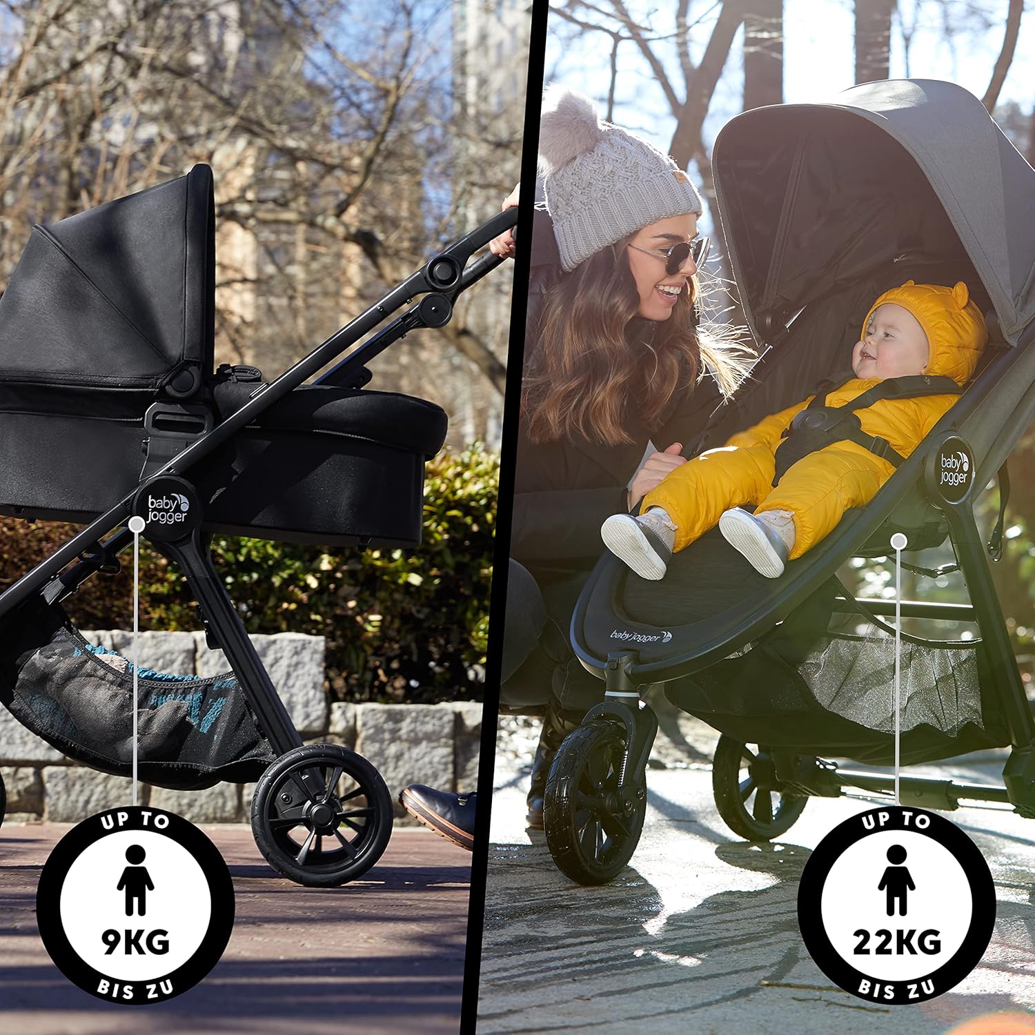 Thumbnail 3 de Baby Jogger City Mini GT2 Kombi-Kinderwagen mit Allradfederung & Einhand-Faltsystem (Opulent Black)