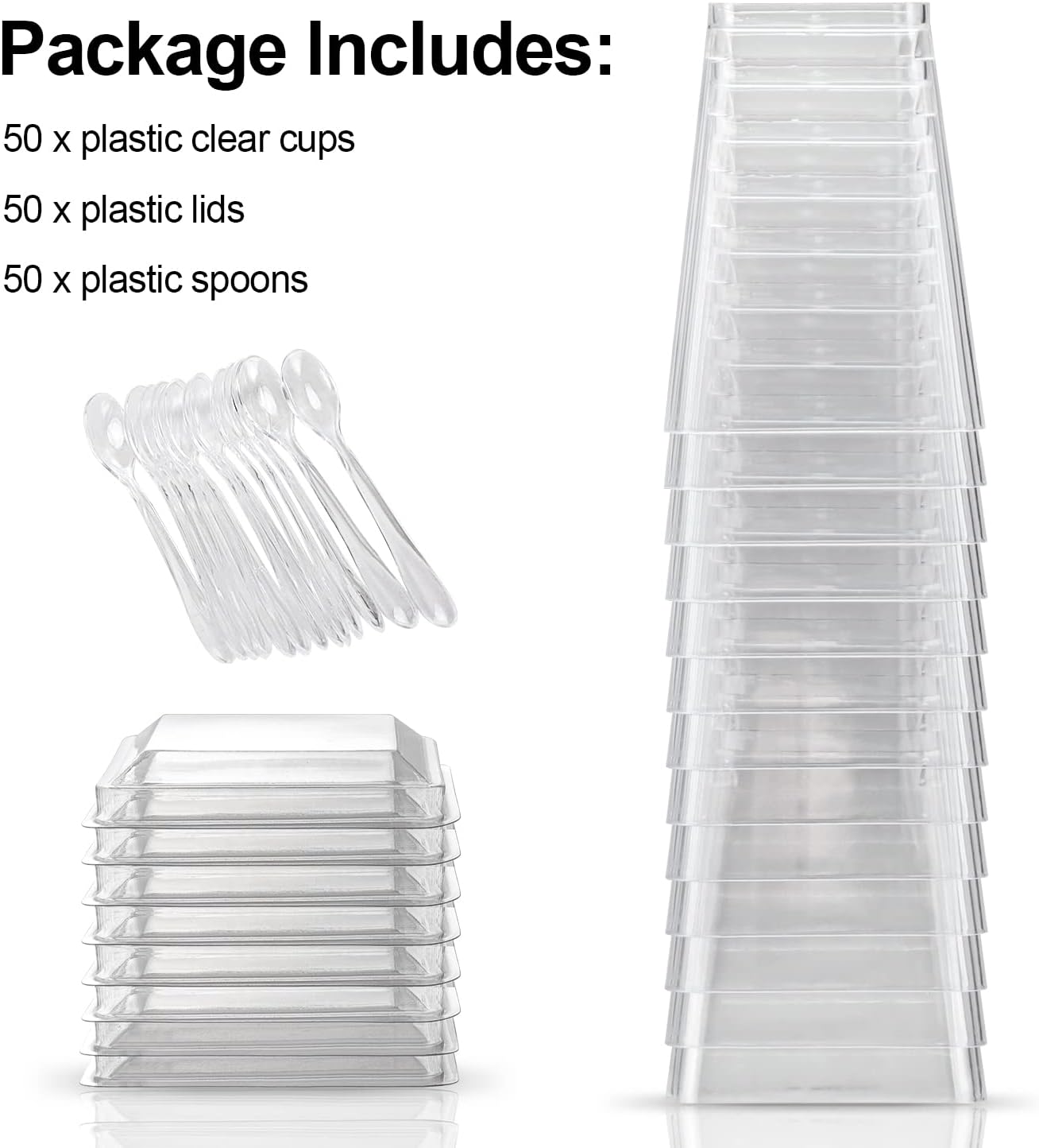 Detalle de 5 oz plastic dessert cups, 50 pack