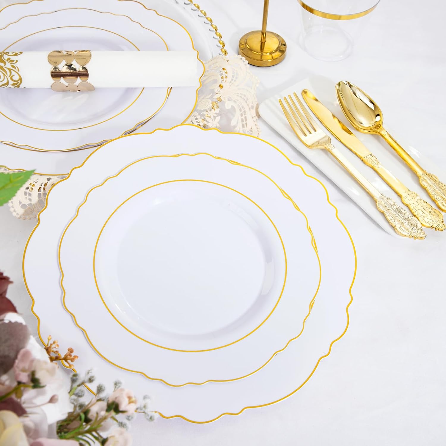 Thumbnail 4 de WDF Partyware Disposable Dinnerware Set, 350 Pieces