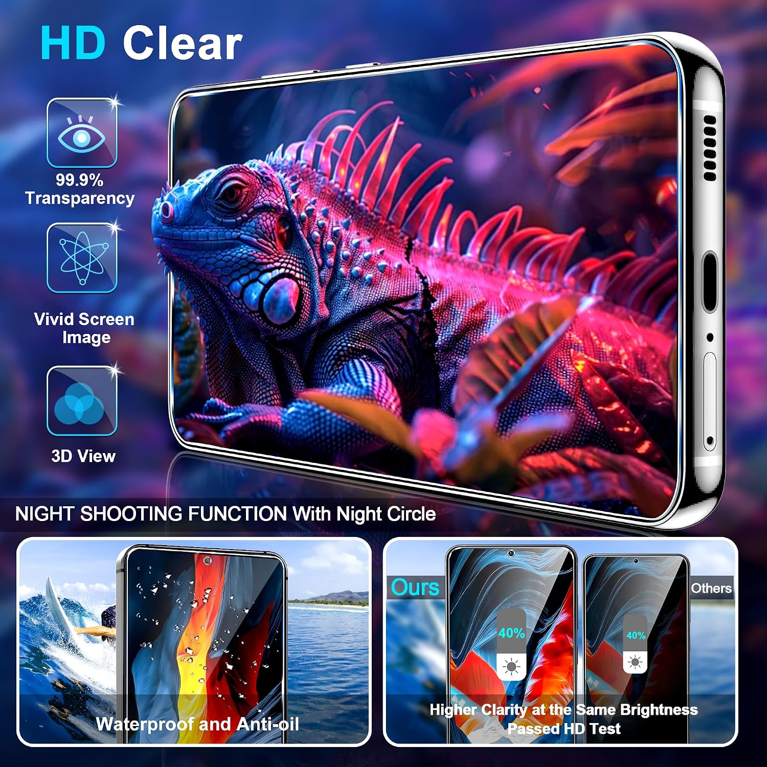 Thumbnail 4 de firtstnow Galaxy S26 FE Privacy Screen Protector Set, 25° Privacy, 9H+ Glass
