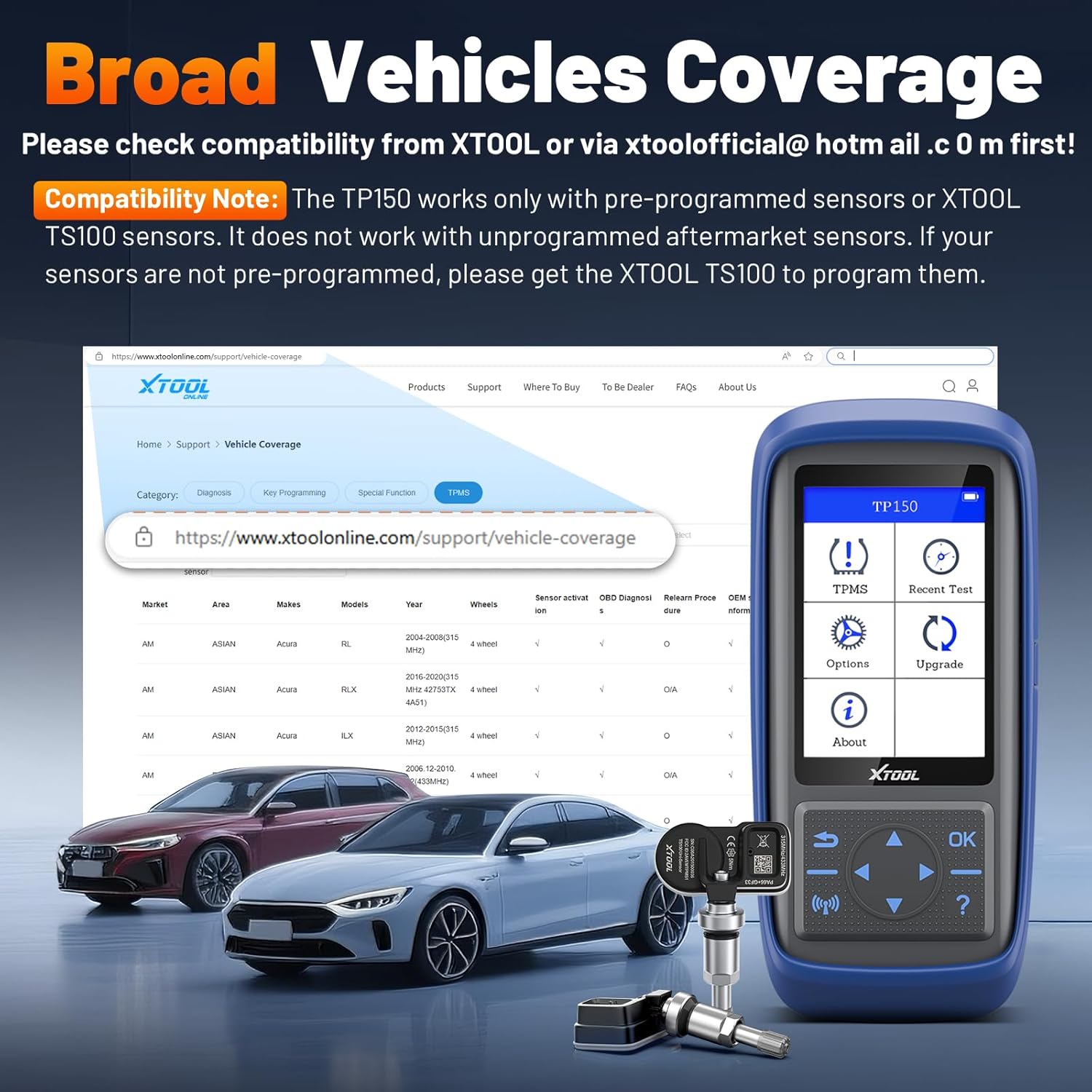 Detalle 2 de XTOOL TP150 TPMS programming tool